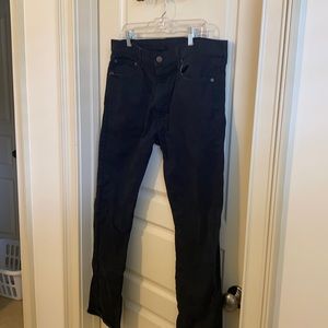Levi Black slim straight pants . 36X32